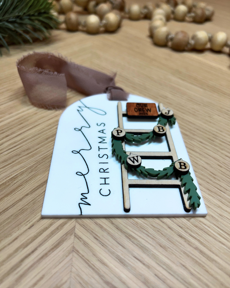 Personalized Family Ladder Ornament