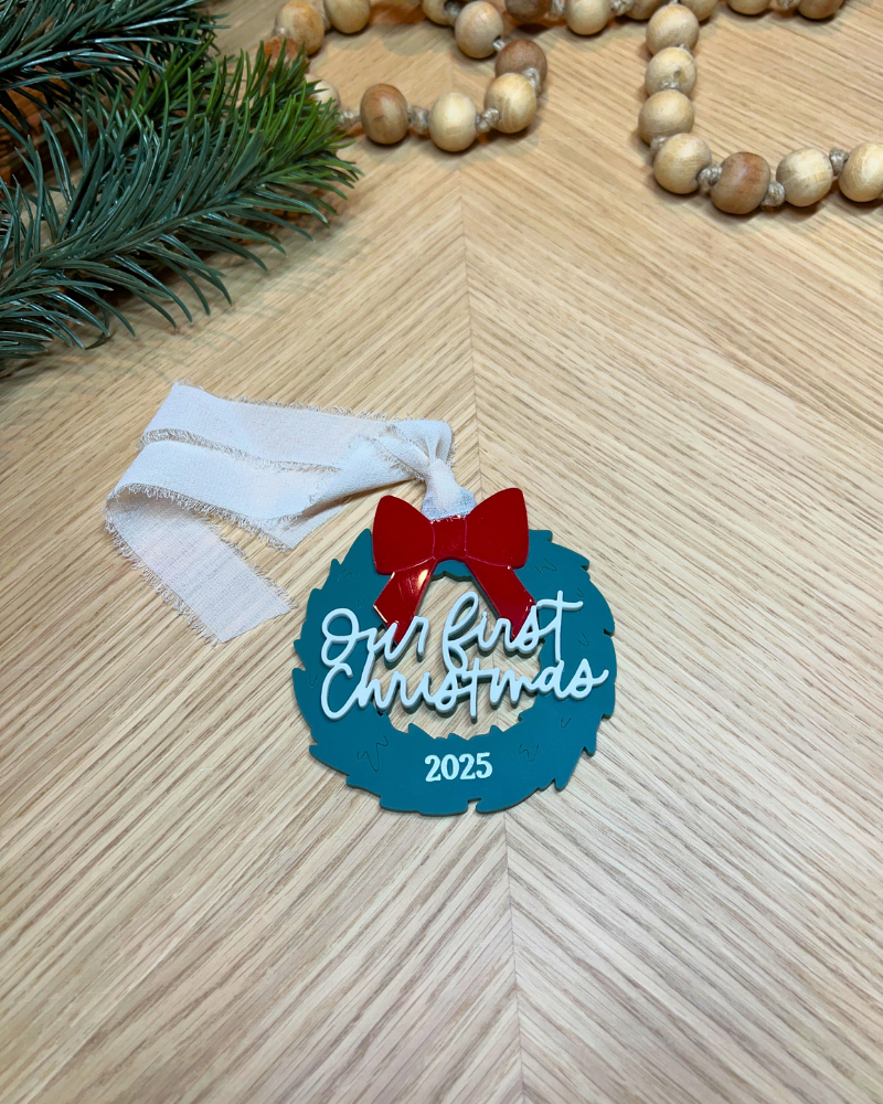 Our First Christmas Wreath Ornament