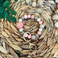 Pink Daisy Wristlet